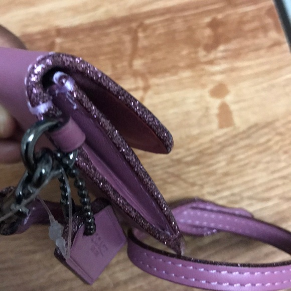 Coach Shimmering Trim Pouch Mini Wristlet - Picture 7 of 8